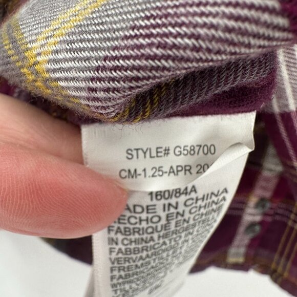 Marmot Bridget Pink Plaid Outdoor Flannel Button Down Camping Small Hiking Shirt - Picture 7 of 8